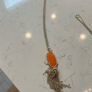 Kendra Scott ray e gold orange necklace
